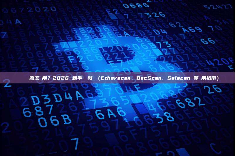 區塊鏈瀏覽器怎麼用？2026 新手詳細教學（Etherscan、BscScan、Solscan 等實用指南）