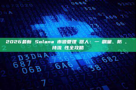 2026最新 Solana 市值管理機器人:一鍵刷量、防夾、維持流動性全攻略